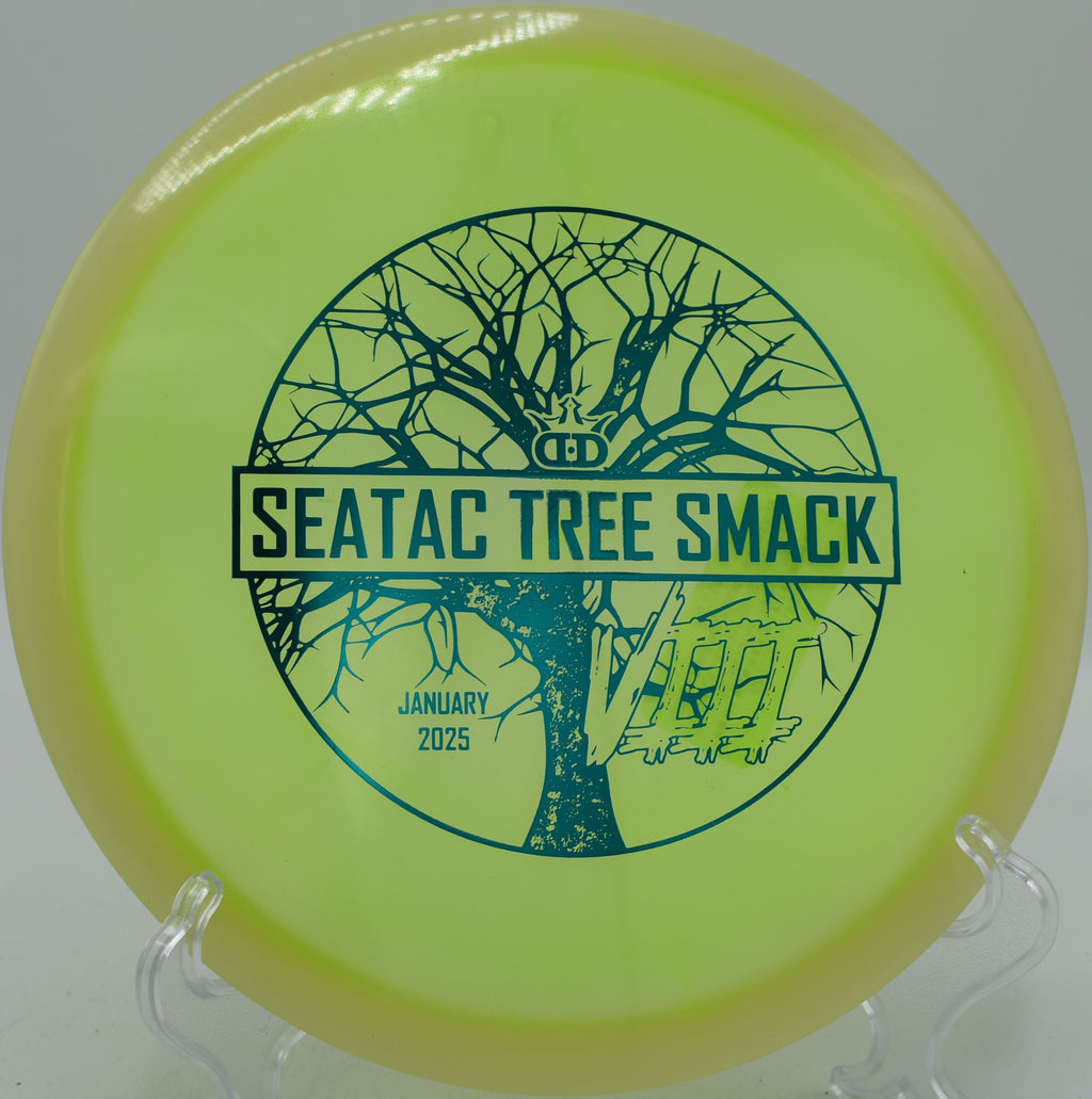 EMac Truth Dynamic Discs signature midrange gliding on a controlled approach at Idlewild Disc Golf Course in Burlington, Kentucky.