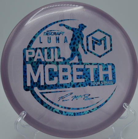 2021 Paul McBeth Metallic Z Luna drifting straight through a tight fairway at Hornets Nest Disc Golf Course in Charlotte, North Carolina.