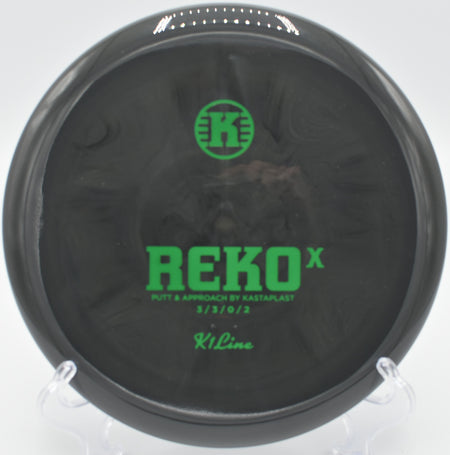 "Kastaplast Reko-X putter, perfect for overstable approaches on technical courses in Charlotte, NC."
