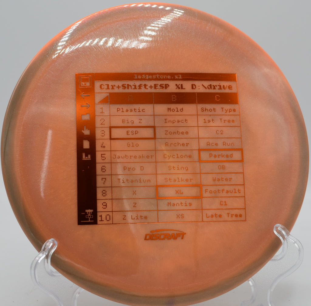 Understated turn and smooth fade from a Colorshift ESP XL at Moraine State Park Disc Golf Course in Portersville, Pennsylvania