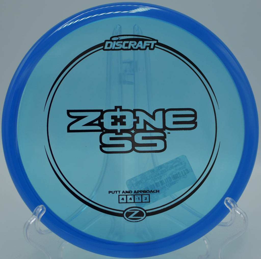 Z Zone SS flying low and fast on an approach at Anderson Valley Brewing Company Disc Golf Course in Boonville, California.