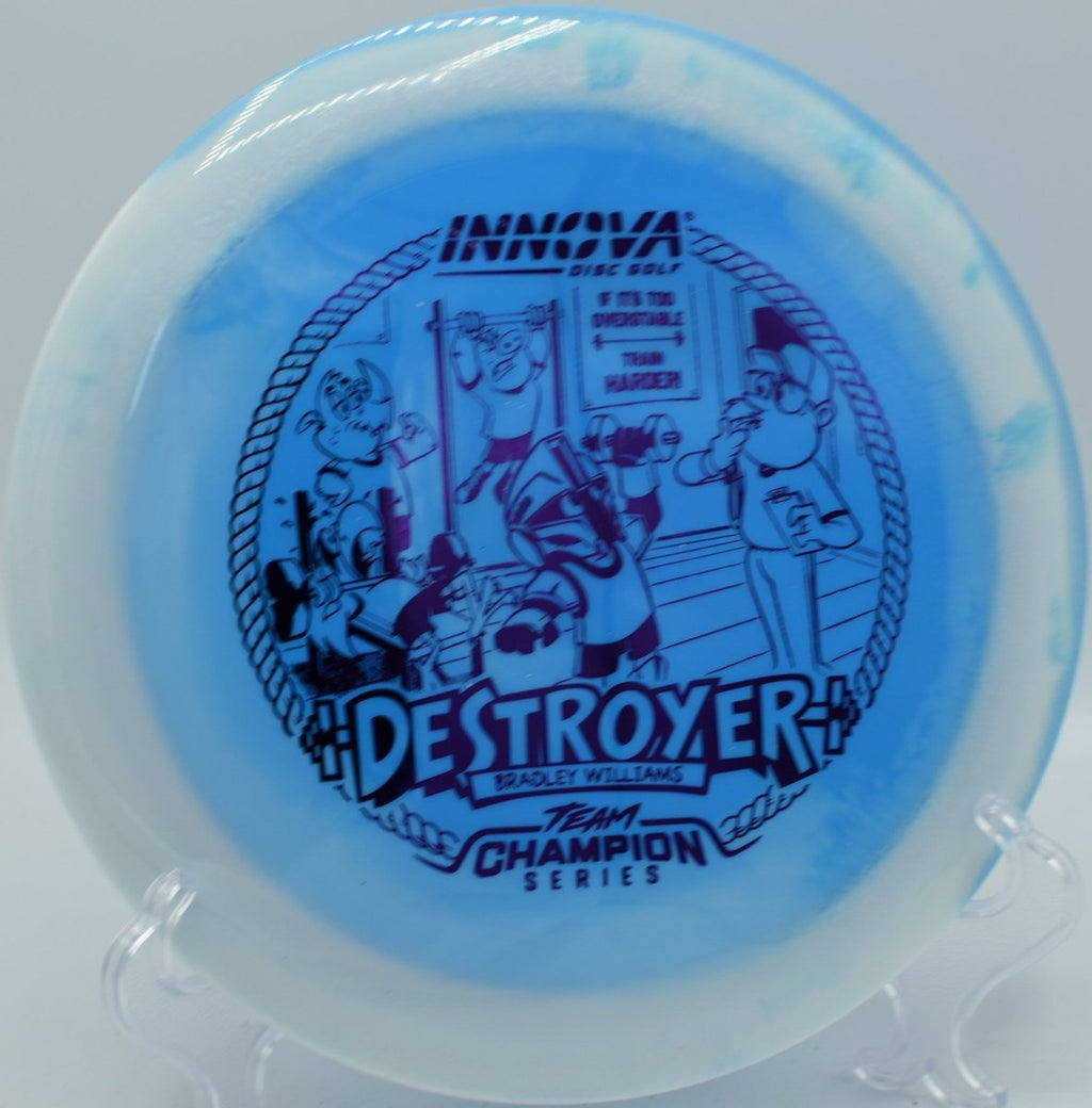 Bradley Williams Halo Star Baby Destroyer lightweight distance driver fighting wind at Harmon Hills Disc Golf Course Tennessee