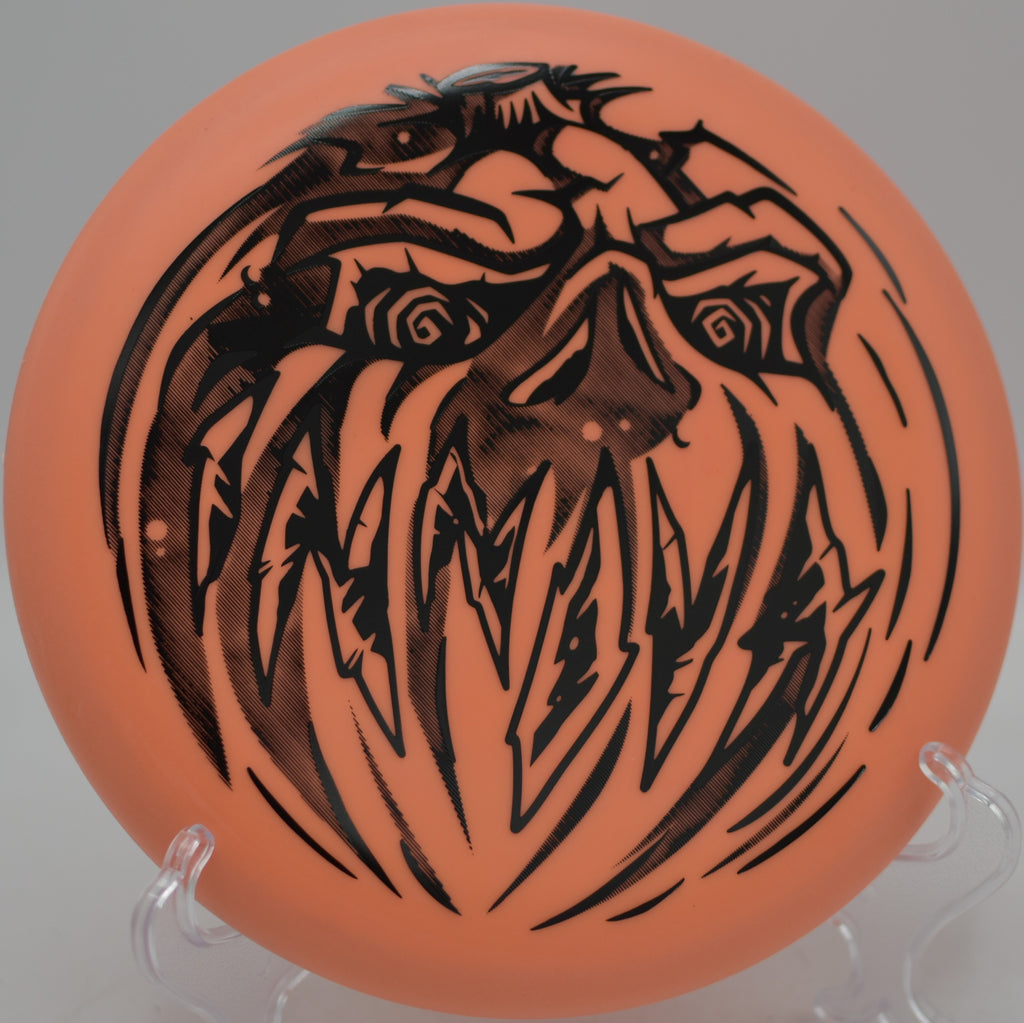 Limited edition Halloween Nexus Proto Glow Aviar parked on a short drive at Veterans Memorial Disc Golf Course in Sylmar, California.