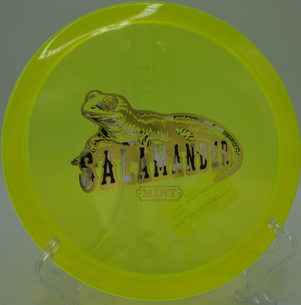 Eternal Salamander flipping up and gliding at Lemon Lake Gold DGC in Crown Point, IN, perfect for shaping soft wooded lines.