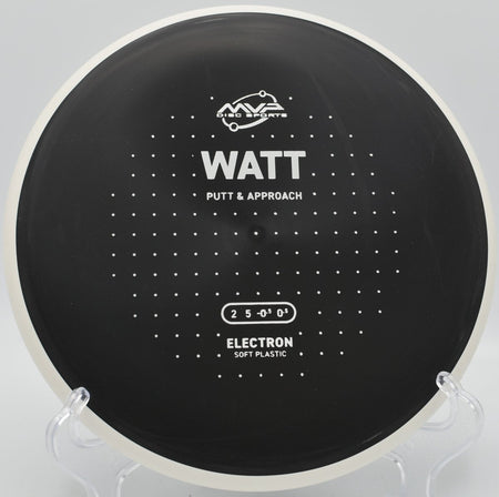 MVP Electron Soft Watt putter staged for a circle-1 putt at Rock Springs Ridge Disc Golf Course in Apopka, Florida