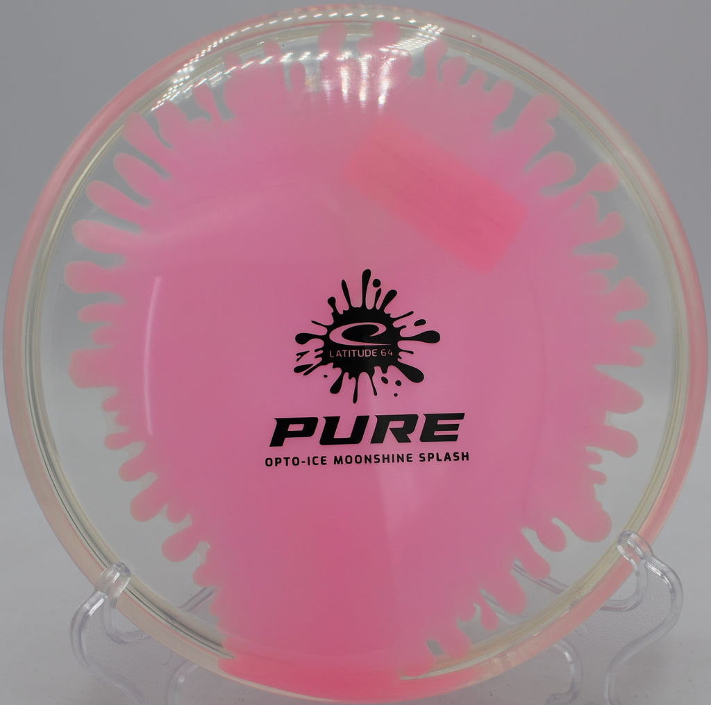 Opto-Ice Moonshine Splash Pure used for laser-straight putts at Blue Angel Park Disc Golf Course in Pensacola, Florida