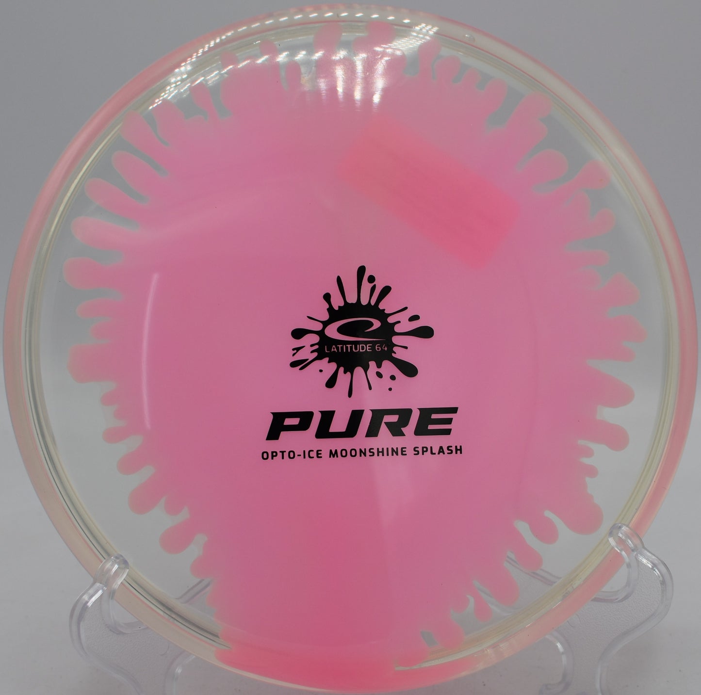 Opto-Ice Moonshine Splash Pure used for laser-straight putts at Blue Angel Park Disc Golf Course in Pensacola, Florida