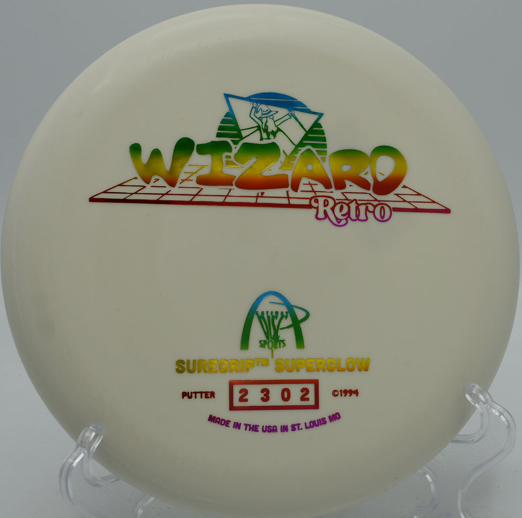 Throwing a glow-in-the-dark Retro Wizard for a straight approach at Blue Ribbon Pines in East Bethel, MN
