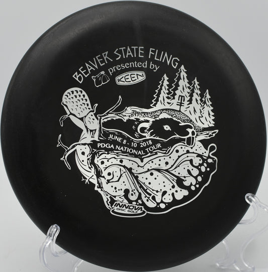 KC Pro Aviar lined up for a putt at Hornet’s Nest Disc Golf Course in Charlotte, North Carolina, known for its technical greens.

