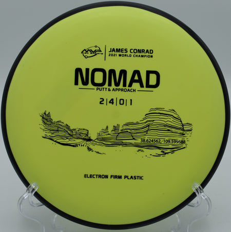 James Conrad's signature Nomad flying true off the tee at Water Works Disc Golf Course in Kansas City, Missouri.

