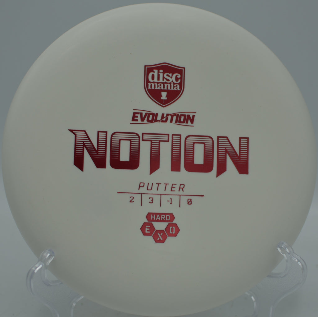 Discmania Notion Exo Hard putter released on a straight putt line at Milo McIver State Park Disc Golf Course in Estacada, Oregon.