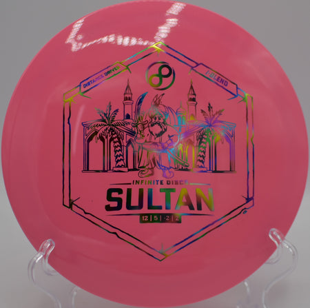 I-Blend Sultan firing a max-distance hyzer-flip at Lindsey Park DGC in Tyler, TX, flipping to flat and soaring down the fairway.