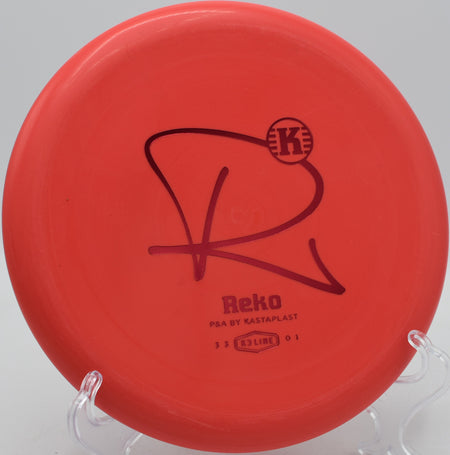 Kastaplast K3 Reko putter landing flat on an approach at Hornets Nest Disc Golf Course in Charlotte, North Carolina.