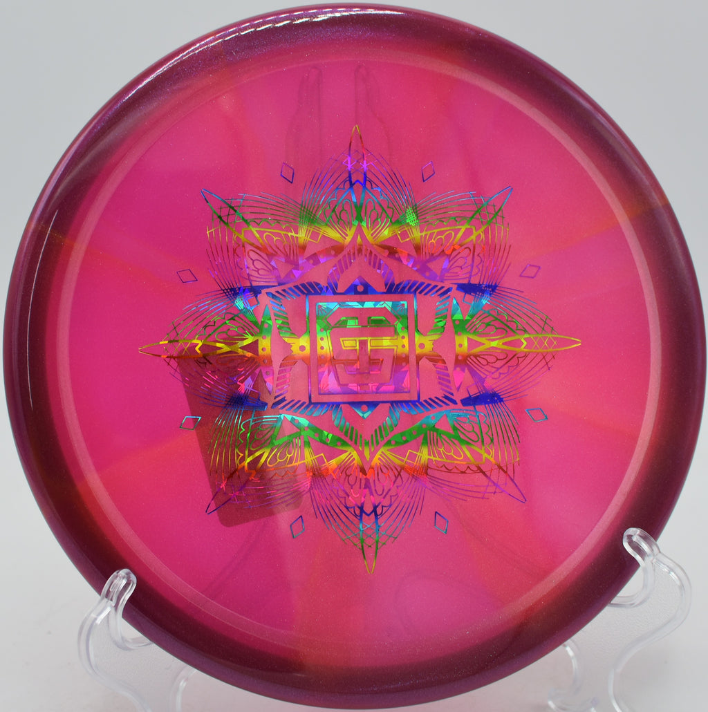 TSA VEX Vessel approach disc trusted for hyzer upshots at Northwood Black Disc Golf Course in Morton, Illinois.