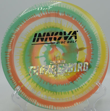 Innova Champion I-Dye Thunderbird displayed at Harmony Bends DGC, Columbia MO for placement drives
