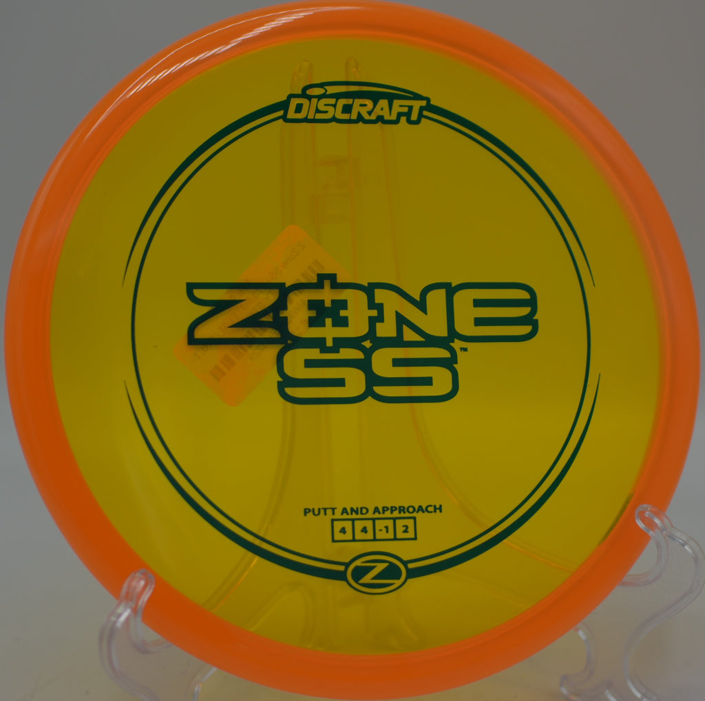 Z Zone SS gliding on approach at Coyote Point Disc Golf Course in San Mateo, California.