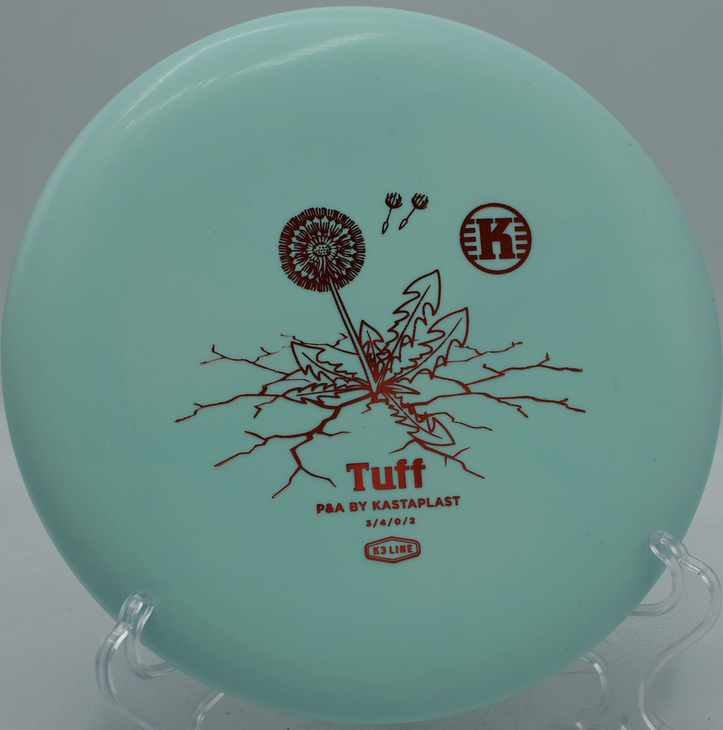Kastaplast First Run K3 Tuff beaded putter parking a forehand approach at Hornets Nest Disc Golf Course in Charlotte, North Carolina.
