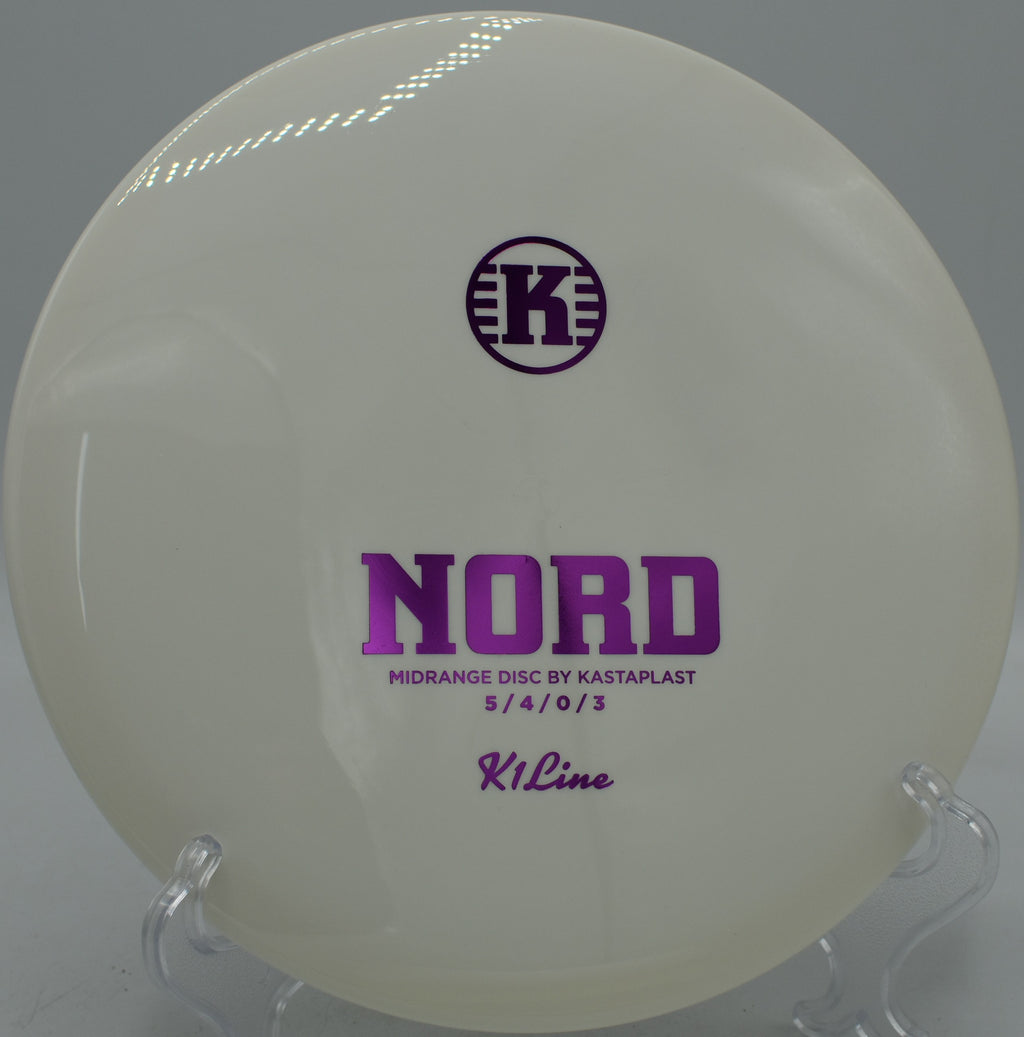 K1 Nord Kastaplast dependable fairway disc trusted for straight placement shots at Moraine State Park Disc Golf Course in Portersville, Pennsylvania.