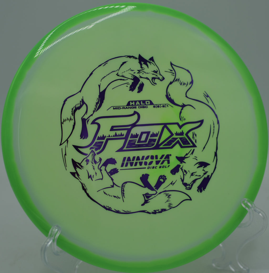 Bright Halo Star Fox released on a touchy anhyzer at Cedar Hill Disc Golf Course in Nashville, Tennessee.