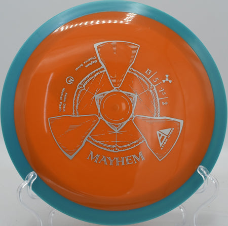 Backhand drive with the Neutron Mayhem hugging a tight tunnel line and fading late at Idlewild DGC.

