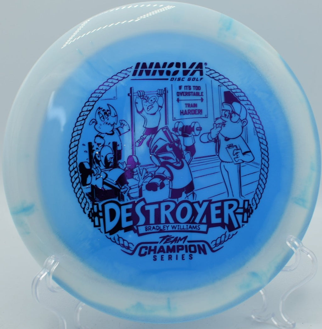 Bradley Williams Halo Star Baby Destroyer disc golf driver shaping power line at Beaver Ranch Disc Golf Course Colorado