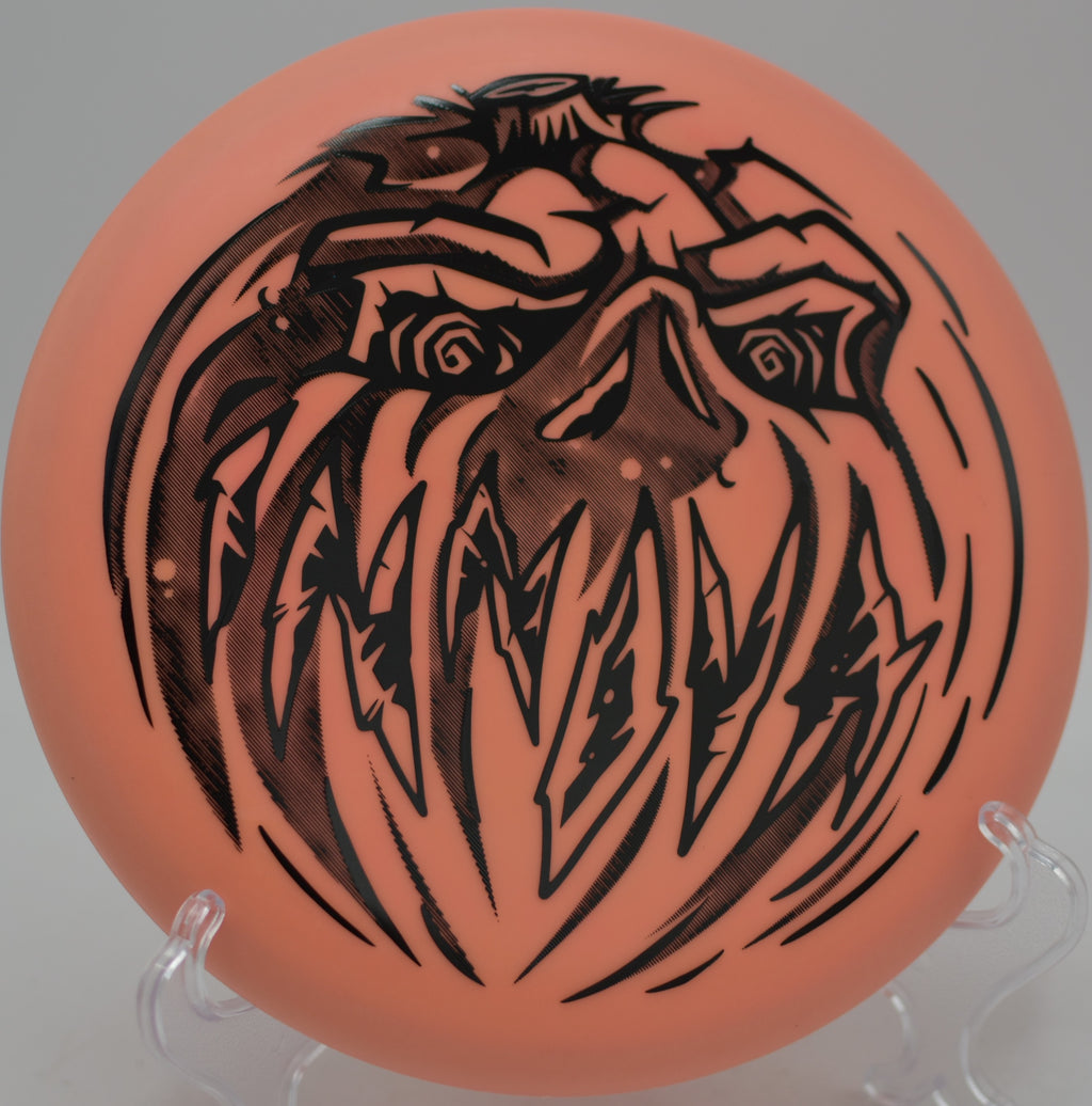 Limited edition Nexus Proto Glow Aviar Halloween stamp putting practice at Blue Ribbon Pines Disc Golf Course in East Bethel, Minnesota.