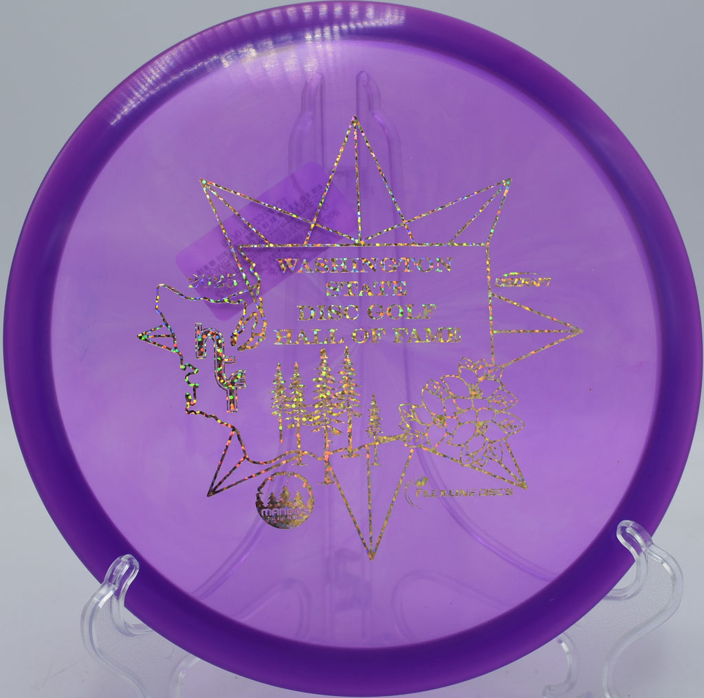 Discraft Z Buzzz SS on a soft turnover into the green at Blue Ribbon Pines in East Bethel, Minnesota