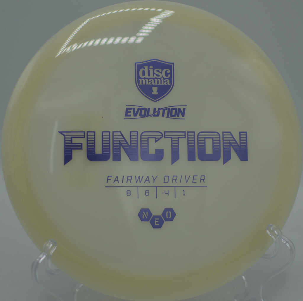 Discmania Neo Function understable driver drifting turnovers at Brown Deer Disc Golf Course in Milwaukee, Wisconsin.