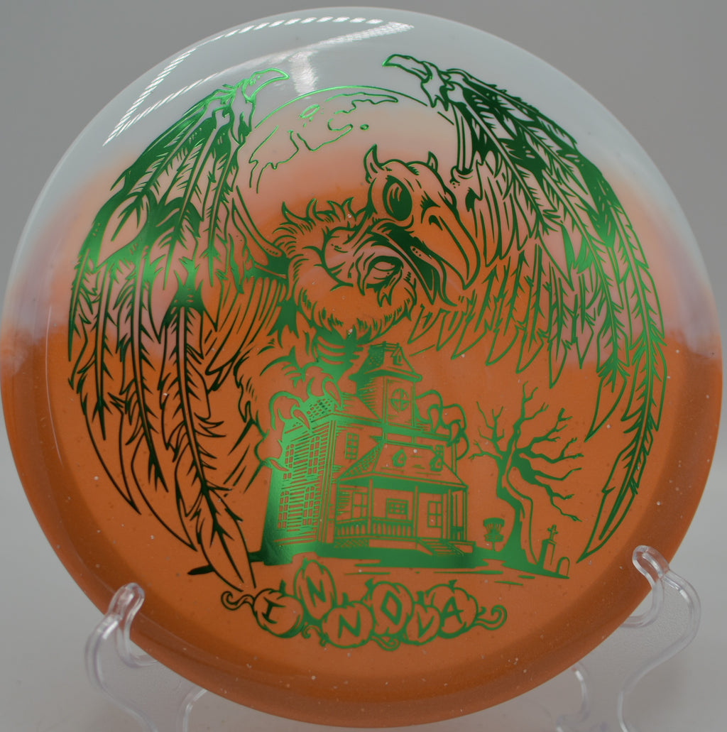Halloween Duo Roc3 flying smooth and straight on approach at Morley Field Disc Golf Course in San Diego, California.