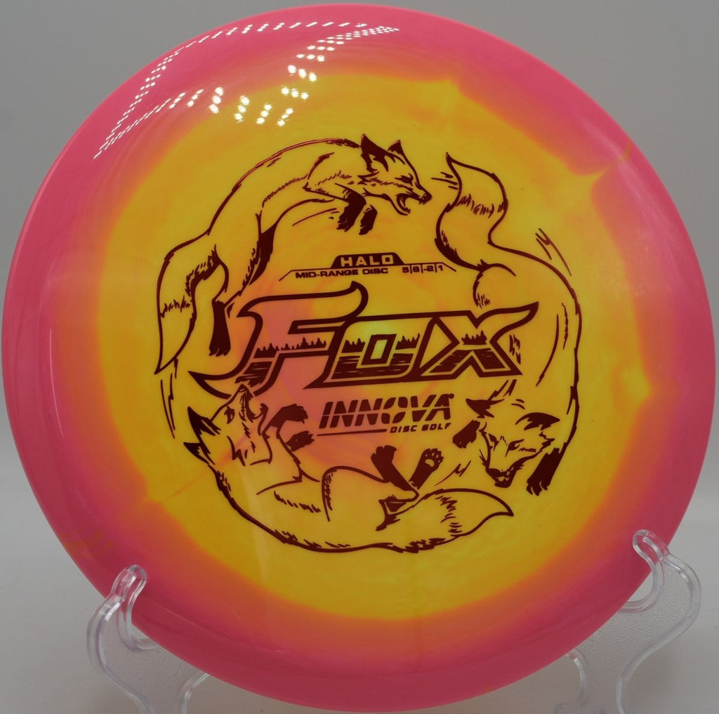 Halo Star Fox fairway driver gliding across open fairway on control line at West Park Disc Golf Course in Joliet, Illinois
