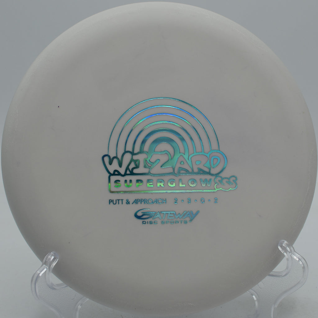 Gateway Superglow Wizard glowing on approach at Water Works Park Disc Golf Course in Kansas City, Missouri