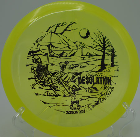 Biohazard Desolation ripping a flat, torque-resistant midrange shot at Kanza Park DGC in Ottawa, KS, pushing straight before its strong, late fade.
