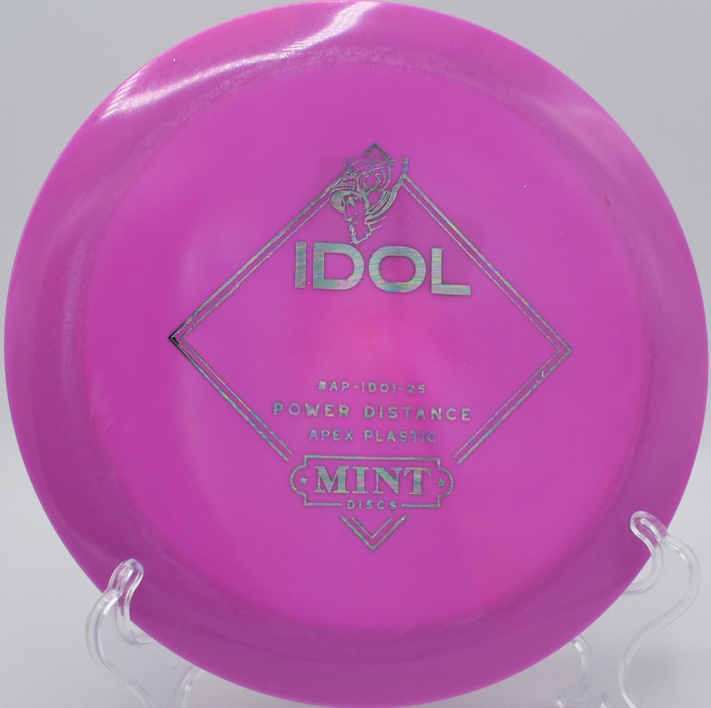 Apex plastic Mint Idol maxing out distance with glide and fade at Winthrop Gold in Rock Hill, South Carolina, perfect for experienced arms