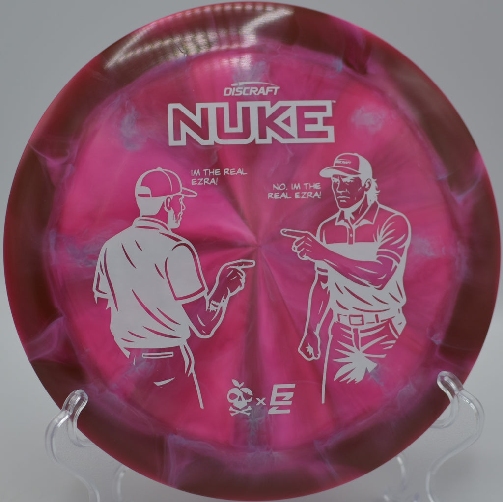 Ezra Aderhold & Robinson ESP Nuke Collaboration crushing a max-distance flex line at Winthrop Gold Disc Golf Course in Rock Hill, South Carolina.