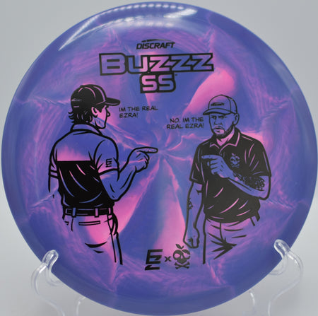 2025 ESP Buzzz SS parked under the pin at Harmon Hills Disc Golf Course in Fall Branch, Tennessee, after a controlled release.