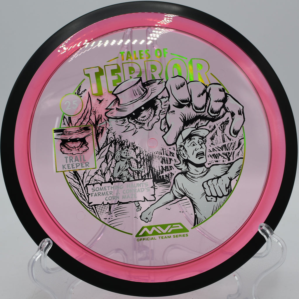 MVP Proton Trail with spooky stamp shot flat at Pine Nursery DGC in Bend, Oregon