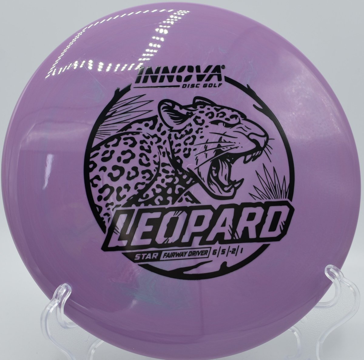 Star Leopard fairway driver parked under basket after a glidey hyzer flip at Fox Prairie Disc Golf Course in Noblesville, Indiana
