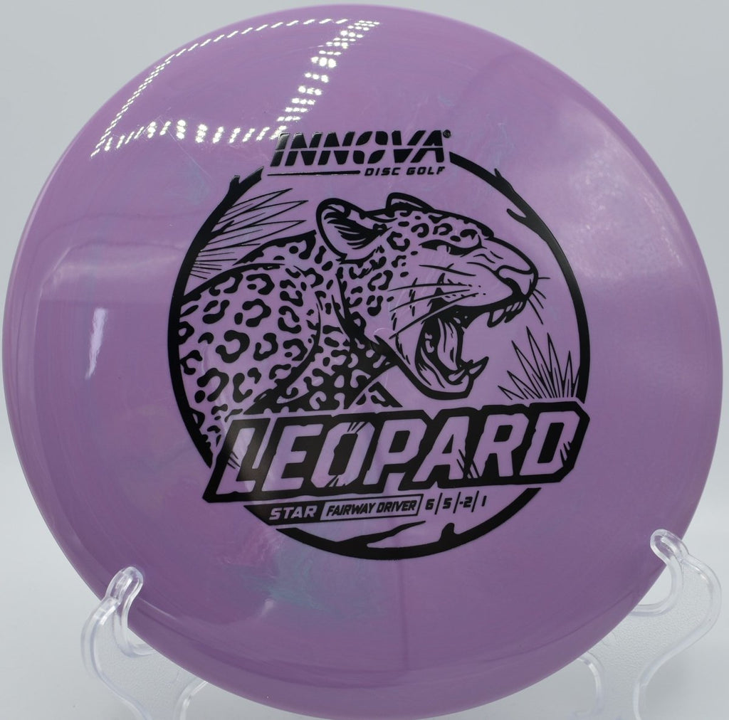Star Leopard fairway driver parked under basket after a glidey hyzer flip at Fox Prairie Disc Golf Course in Noblesville, Indiana