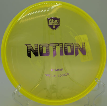 Discmania C-Line Notion displayed at Brewster Ridge DGC, Jeffersonville VT for straight flights and glide