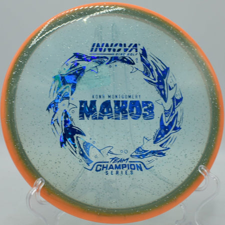 Metalflake Halo Champion Mako3 midrange featured at Krokhol Disc Golf Course style terrain in Highbridge Hills Disc Golf Complex, High Bridge, Wisconsin, perfect for straight-flying disc golf shots