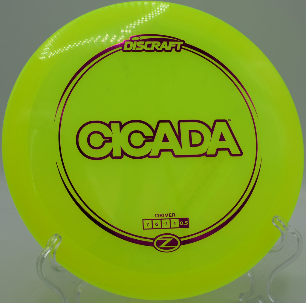 Discraft Cicada pushing long down a straight tunnel at Harmon Hills in Fall Branch, Tennessee.

