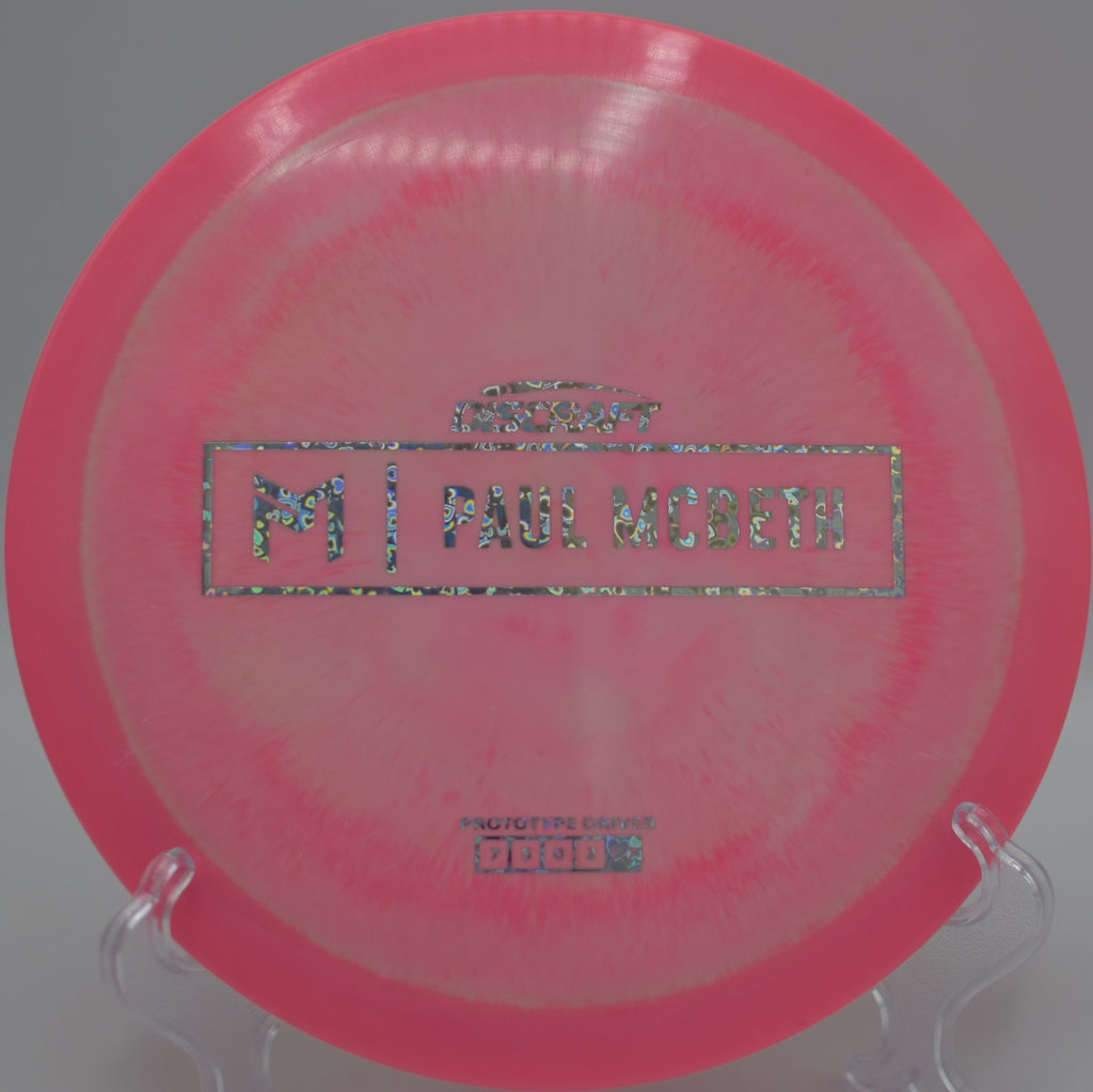 Proto ESP Athena gliding on a controlled fairway shot at Jackson Park Disc Golf Course in Chicago, Illinois, highlighting its dependable stability and clean release.
