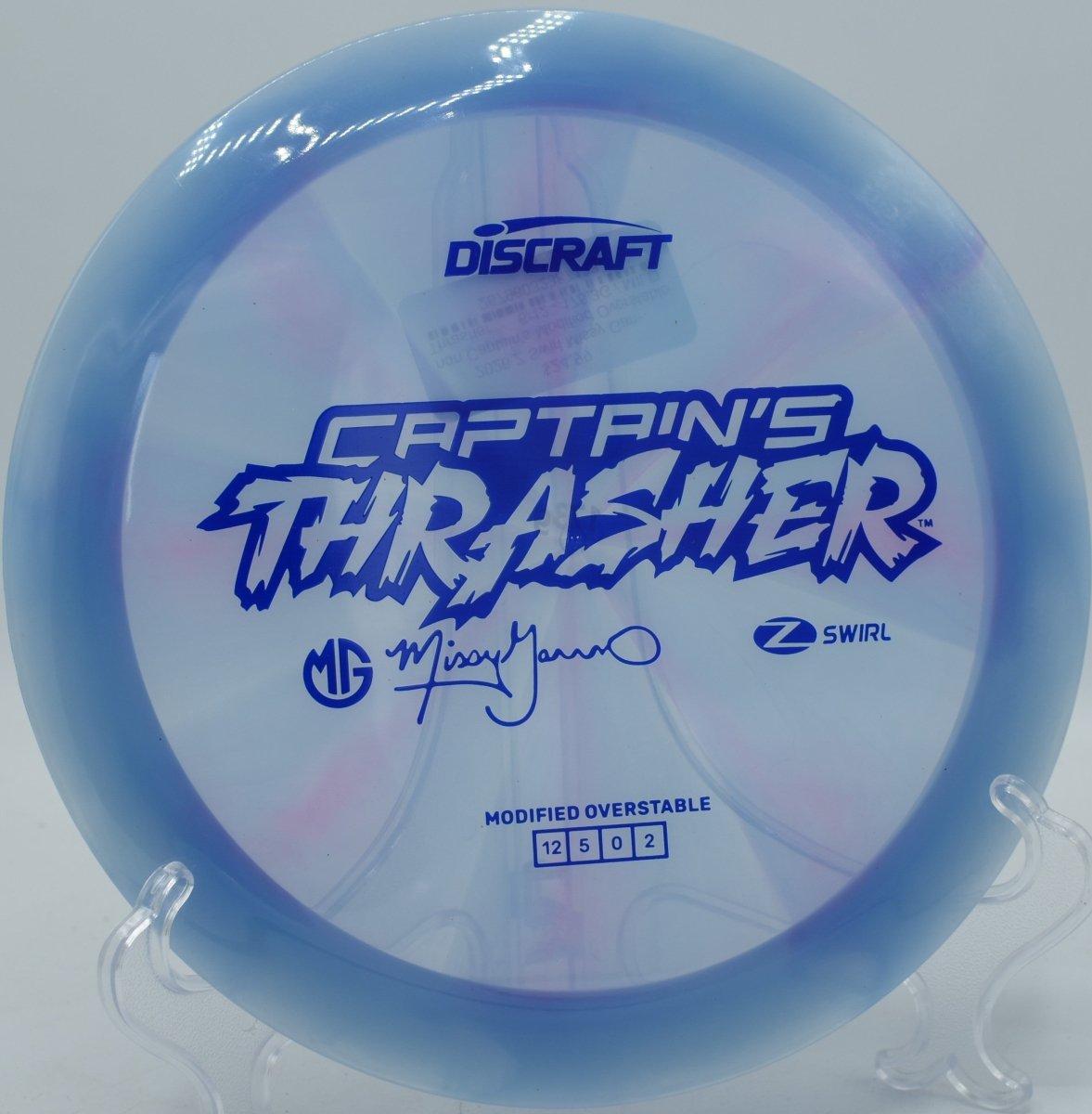 Z Swirl Captain's Thrasher displayed at Iron Hill DGC, Newark DE for long fairway drives