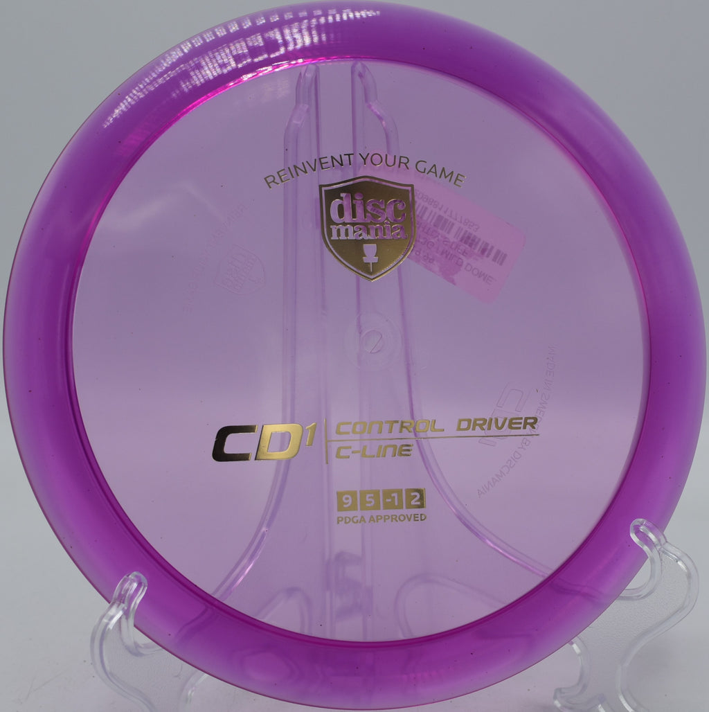 Discmania C-Line CD1 reliable driver parked on a flex shot at Winthrop Gold Disc Golf Course in Rock Hill, South Carolina.