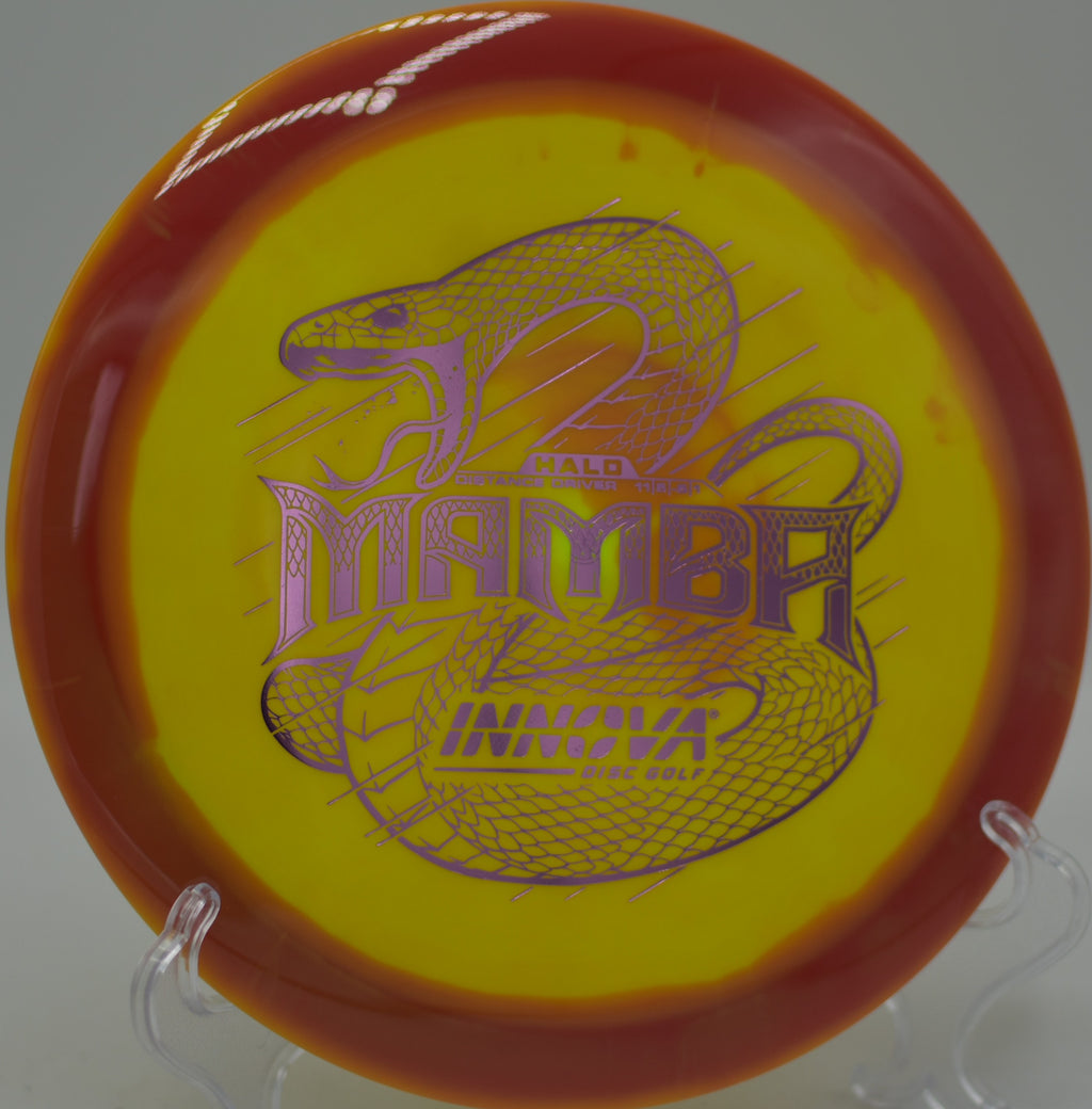 Halo Star Mamba released on a backhand roller at Rollin Ridge Disc Golf Course in Reedsville, Wisconsin.