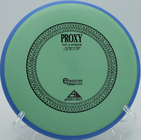Electron Firm Proxy Axiom putter holding a dead-straight line at Moraine State Park Disc Golf Course in Portersville, Pennsylvania.