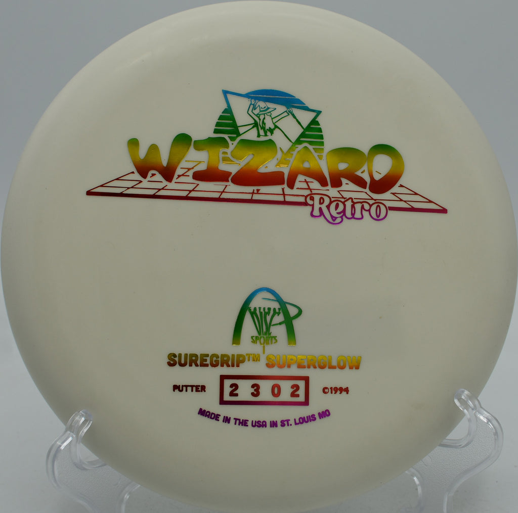 Glowing Retro Wizard lighting the basket on a dusk putt at Milo McIver State Park Disc Golf Course in Estacada, OR