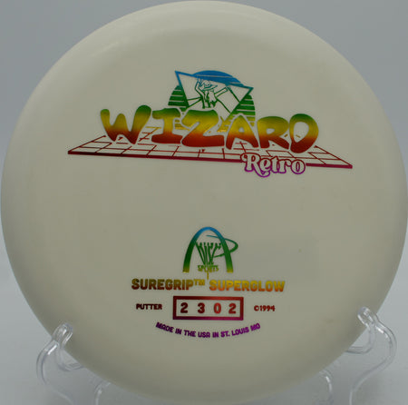 Glowing Retro Wizard lighting the basket on a dusk putt at Milo McIver State Park Disc Golf Course in Estacada, OR