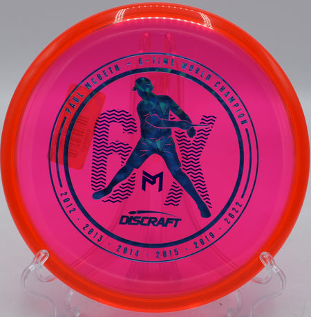 Discraft Luna shown mid-release on a smooth jump putt at North Boundary Park in Cranberry Township, Pennsylvania

