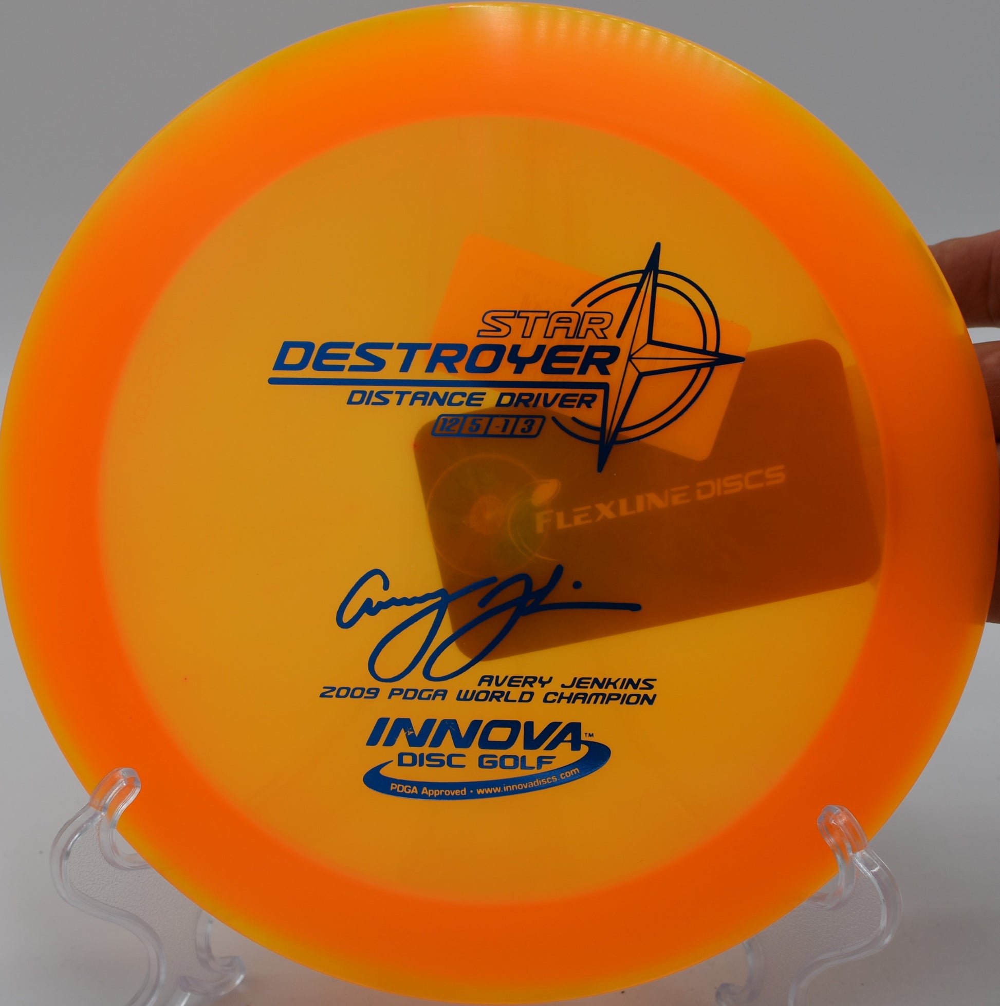 2 LINE AVERY 'STAR' DESTROYER (TRANSITIONAL PLASTIC VERY CHAMPY) disc golf disc, ideal for collectors, available in Seattle, WA, and across the U.S. including Florida, Ohio, and Nevada.